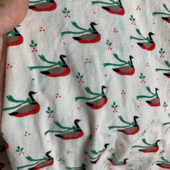 Vintage Bay Club Geese Wearing Scarfs Printed Button Front Shirt Size  14 - Picture 8 of 13